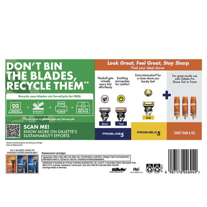 Lưỡi dao cạo râu Gillette Fusion Power 10 gói 