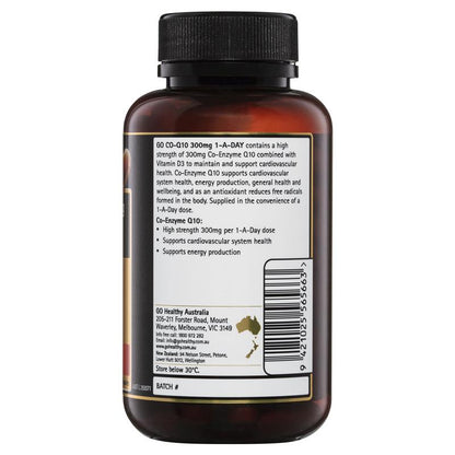 GO Healthy CoQ10 300毫克+维生素D3 1000IU 90粒胶囊