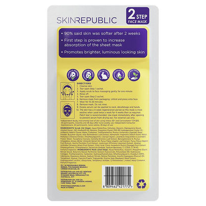 Skin Republic Two Step Hyaluronic Acid and Collagen Face Mask