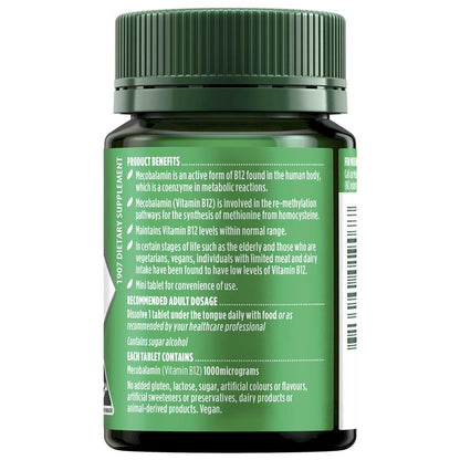 Nature's Own Activated Methyl B12 60 Mini Tablets