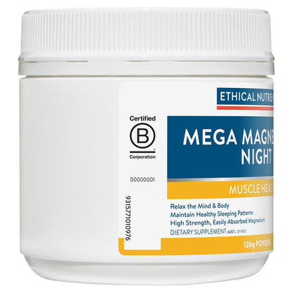 Bột Ethical Nutrients Mega Magnesium Night 126g 