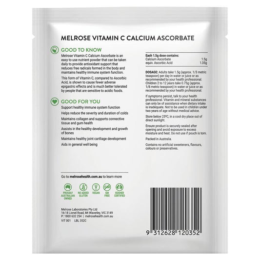 Melrose Vitamin C + Calcium Ascorbate 125g Bột 