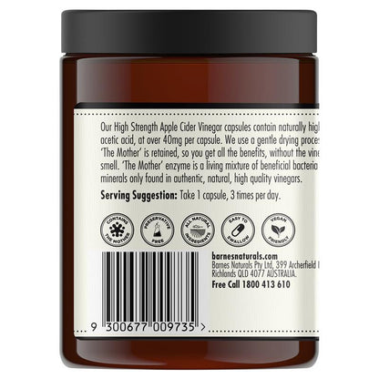 Barnes Naturals 苹果醋（含母体 600 毫克）120 粒胶囊