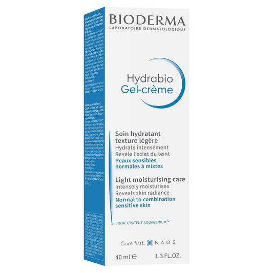 Kem dưỡng ẩm Bioderma Hydrabio Hydrating Gelcrème Light Moisturiser dành cho da mất nước 40ml 