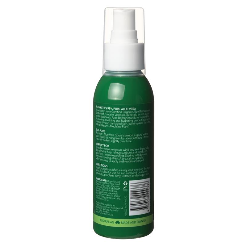 Xịt làm mát Plunketts 99% lô hội nguyên chất 125ml 
