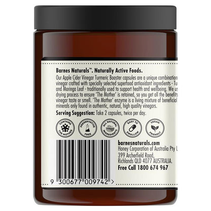 Barnes Naturals 苹果醋，含姜黄精华，120 粒胶囊