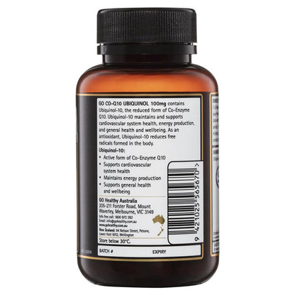 GO Healthy CoQ10 Ubiquinol 100mg 60 Viên Nang 