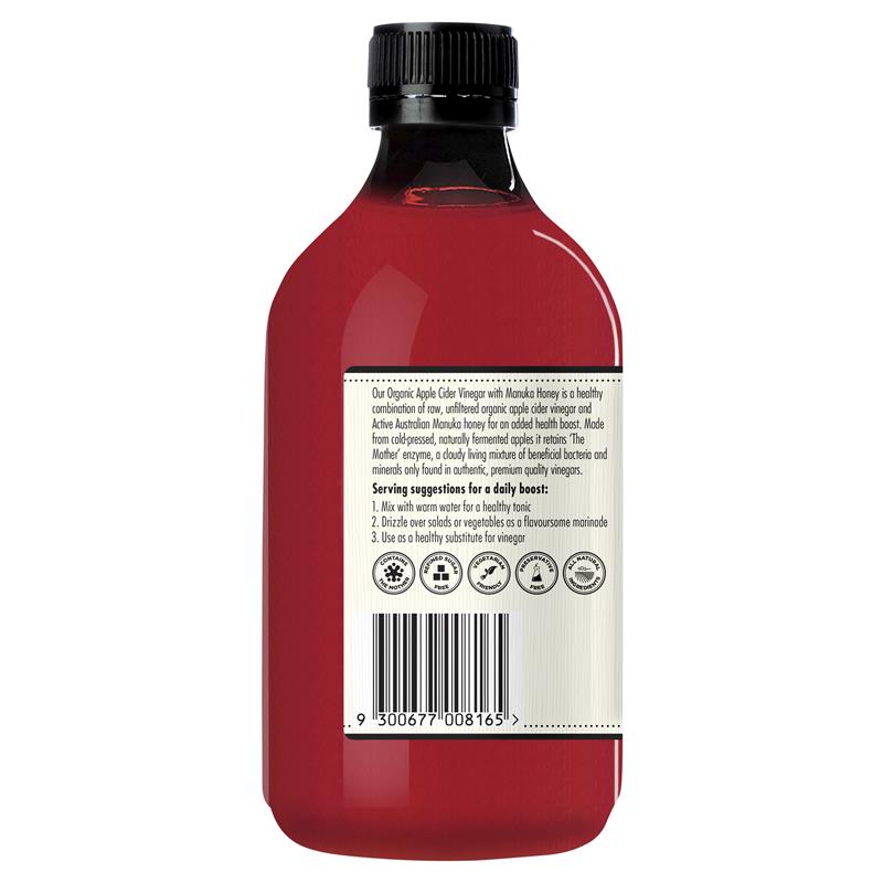 Barnes Naturals 苹果醋（含麦卢卡蜂蜜和麦卢卡树母）5+ 500ml 