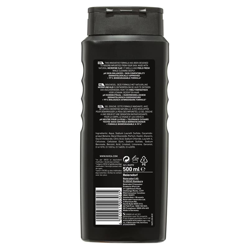 NIVEA for Men Deep Shower Gel 500ml