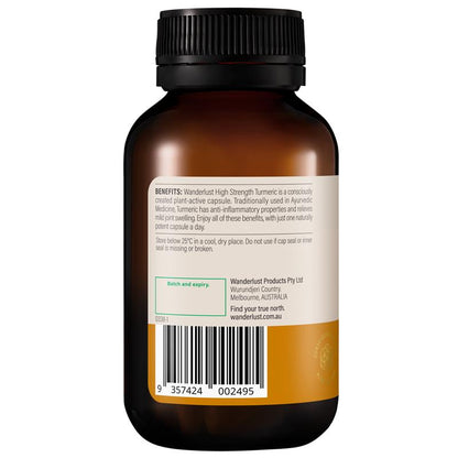 Wanderlust High Strength Turmeric 60 Capsules