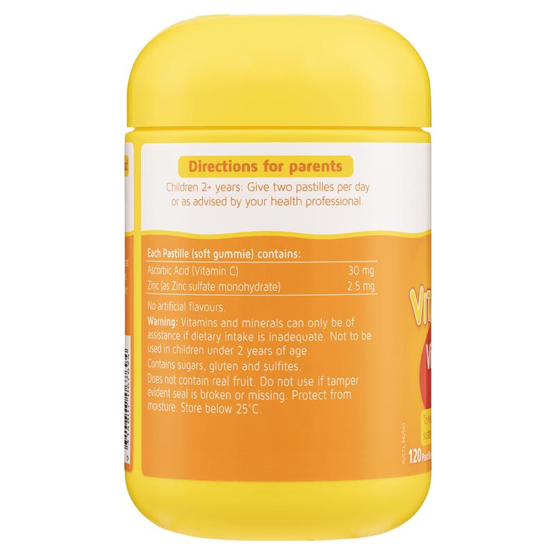 Kẹo dẻo Nature's Way Kids Smart Vita Gummies Vitamin C + Kẽm 120 viên 