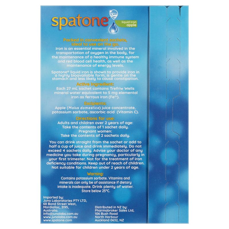 Spatone Iron Supplement 28 Sachets Apple Flavour