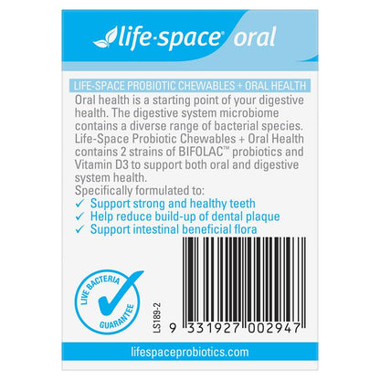 Life-Space Probiotic Chewables + Oral Health 30 Tablets