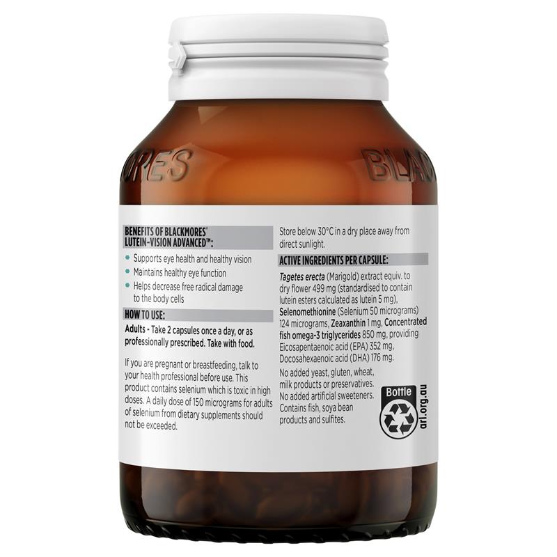 Blackmores Lutein Vision Advanced 60 Viên 