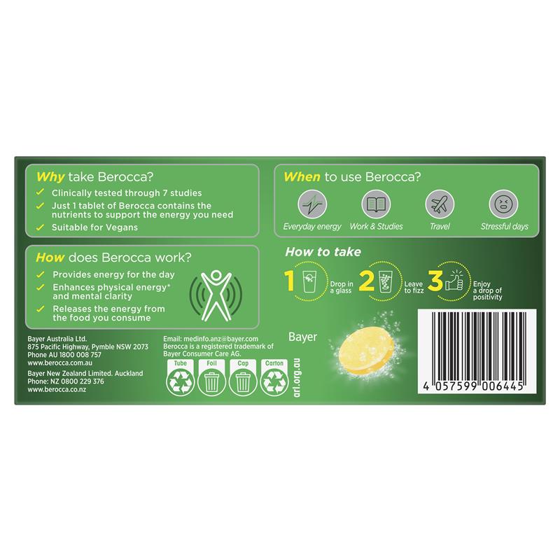 Berocca Energy 芒果橙味泡腾片 30 片