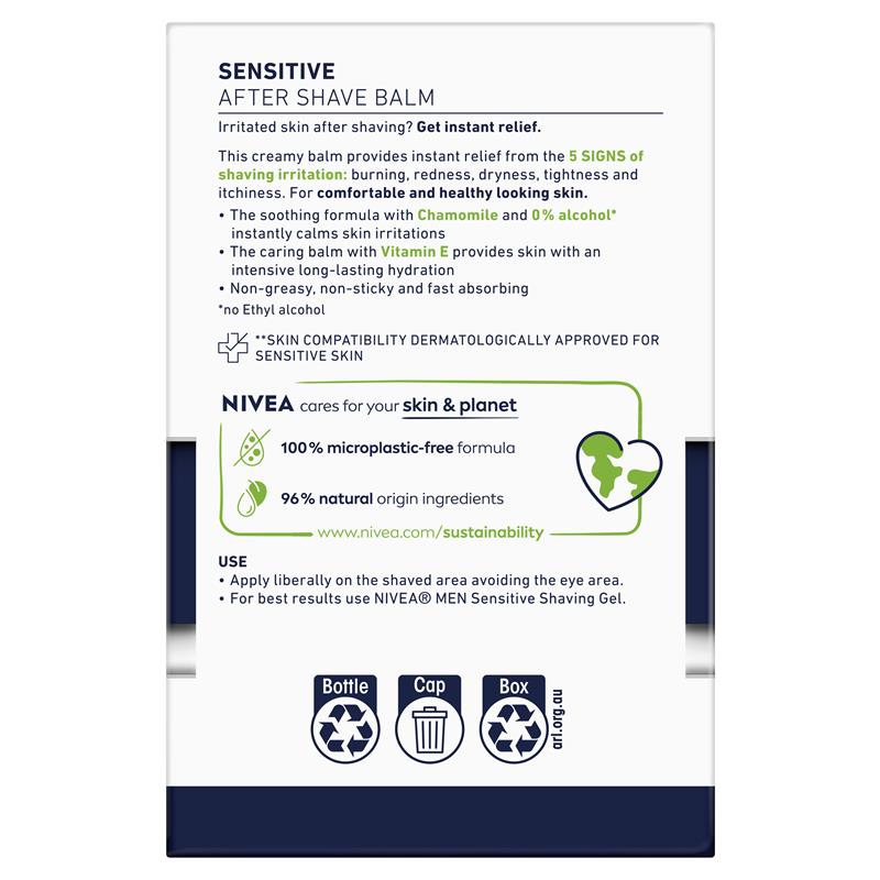 NIVEA MEN Sensitive Post Shave Balm Chamomile + Vit E 100ml