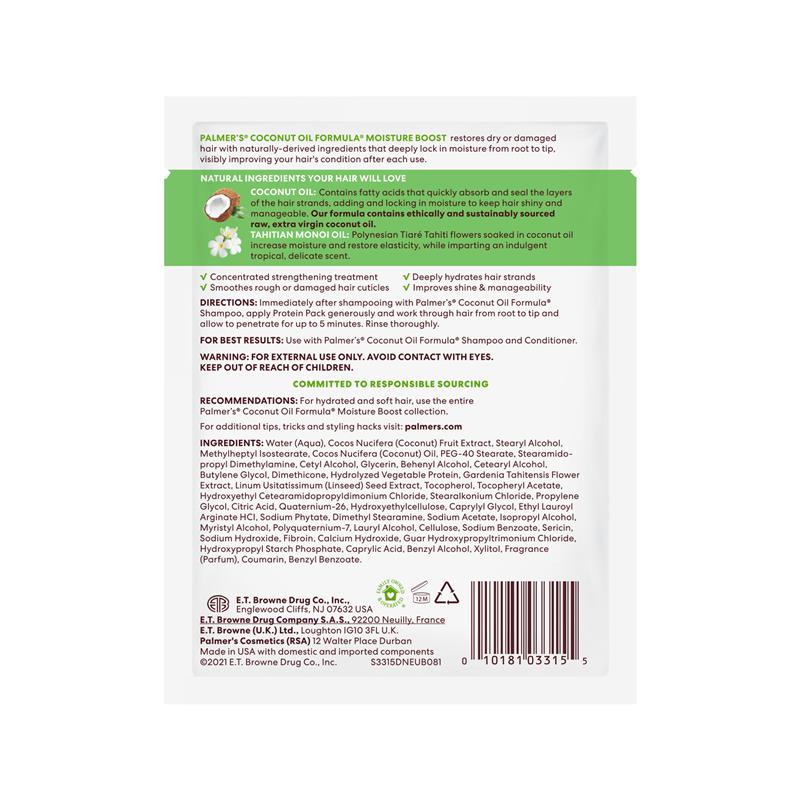 Palmer's Coconut Oil Deep Conditioning Protein Pack 60g
