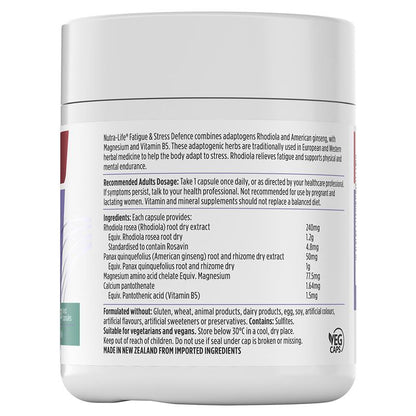 Nutra-Life 抗疲劳和压力胶囊 60 粒