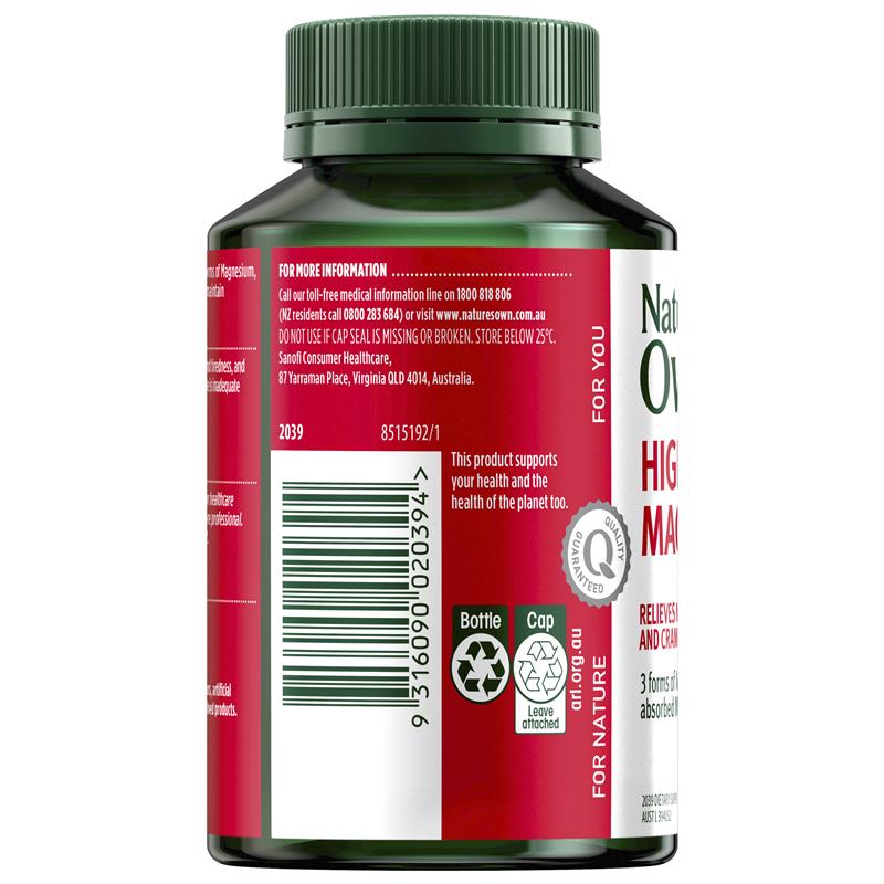 Viên uống bổ sung Magiê cường độ cao Nature's Own 150 viên 