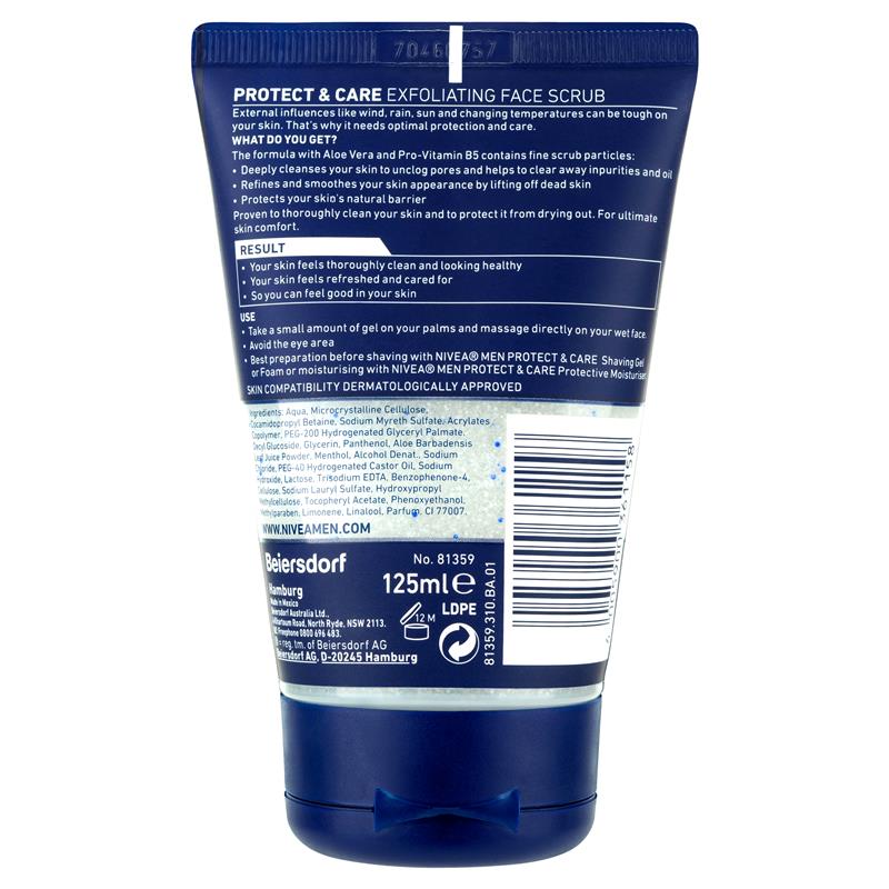 NIVEA for Men Protect & Care Face Scrub 125ml
