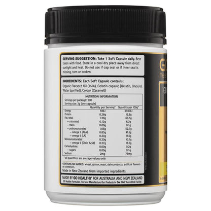 Dầu hạt lanh GO Healthy 1500mg 200 viên nang mềm 