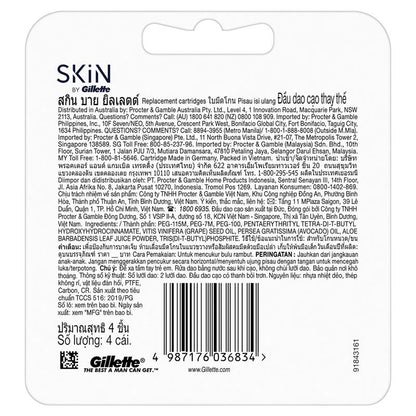 Lưỡi dao cạo râu Gillette Skin Aloe Vera 4 gói 