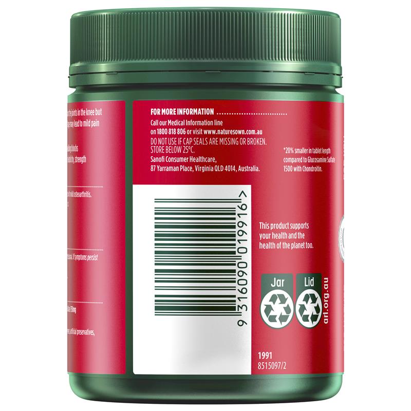 Viên uống bổ sung Glucosamine Sulfate có Chondroitin của Nature's Own 320 viên 