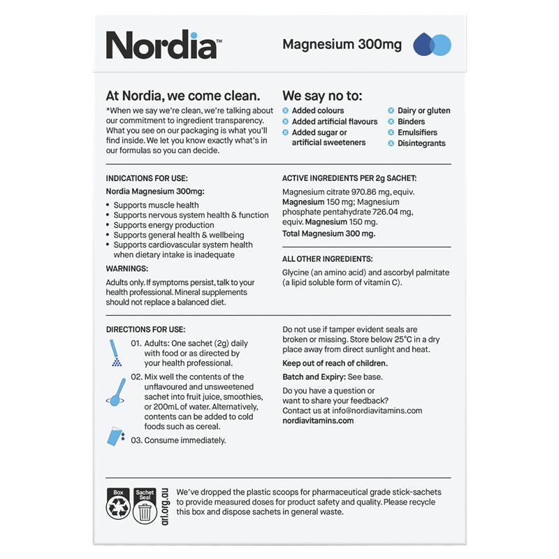 Bột Nordia Magiê 300mg 28 gói 