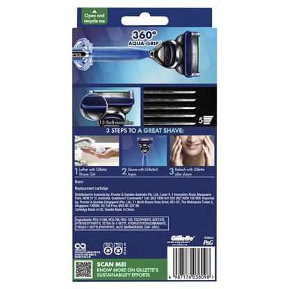 Dao cạo râu Gillette 5 Aqua + 2 lưỡi dao thay thế 