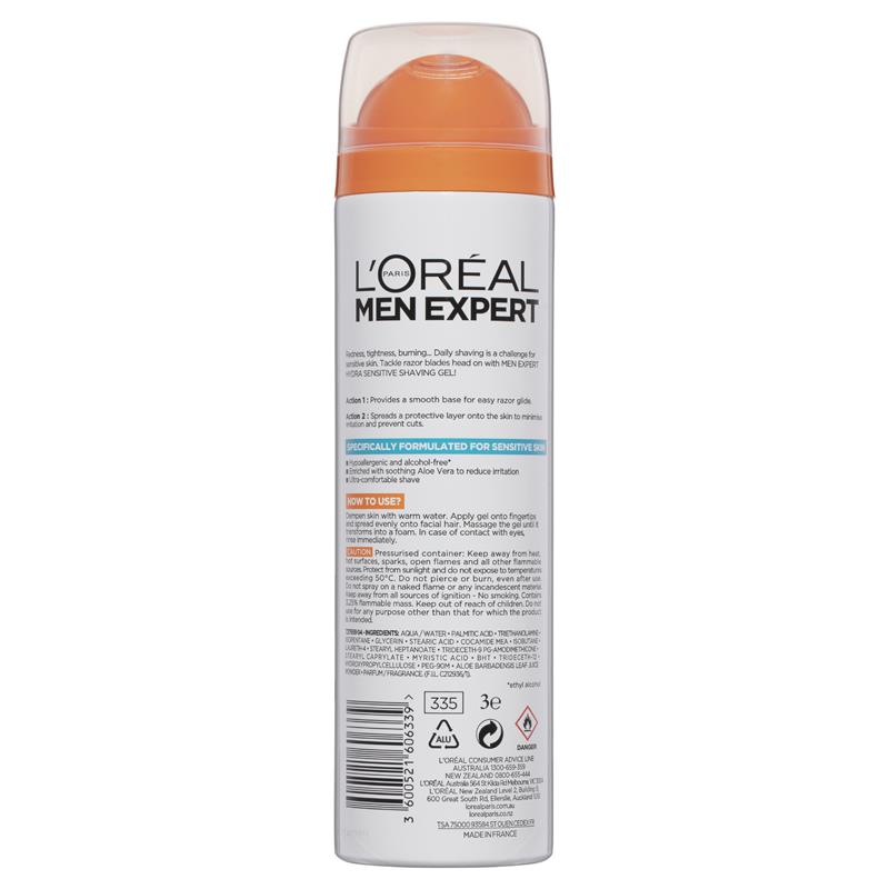 L'Oreal Men Expert Hydra Sensitive Shaving Gel 200ml