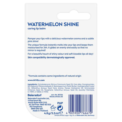 NIVEA Lip Care Watermelon Shine Balm 4.8g