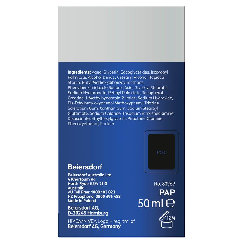 Kem dưỡng ẩm NIVEA For Men Active Age SPF 15 50ml 