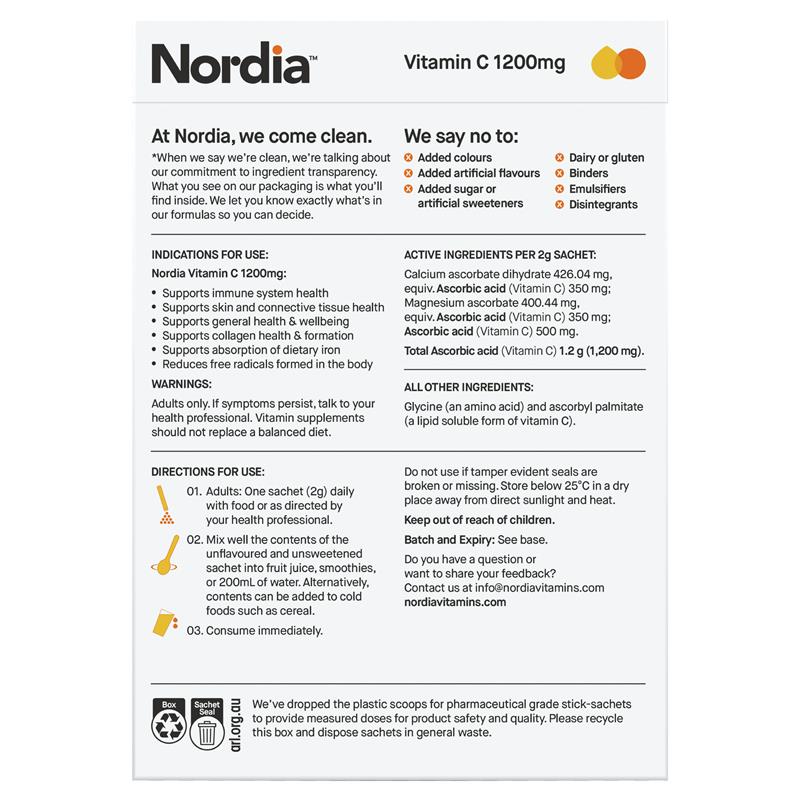 Bột Vitamin C Nordia 1200mg 28 Gói 