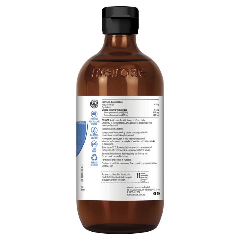 Dầu cá Melrose Omega tốt cho sức khỏe và tim mạch 500ml 