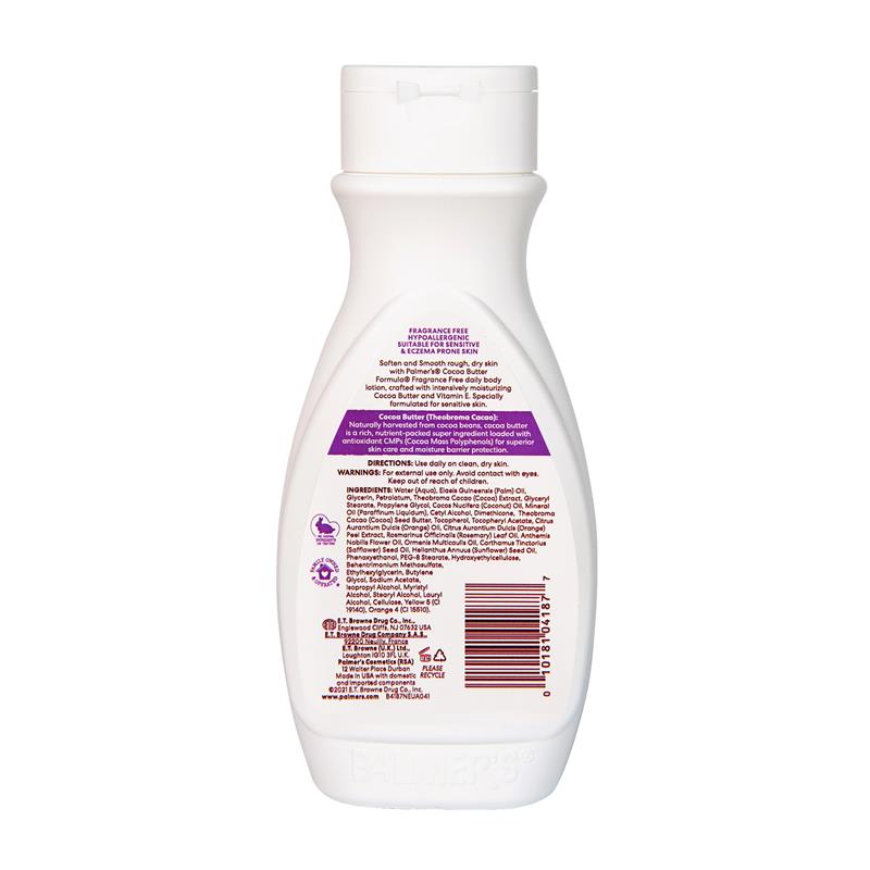 Sữa dưỡng thể không mùi hương/bơ ca cao Palmer's với Vitamin E 250ml 
