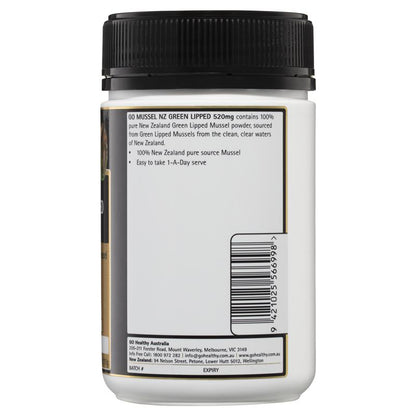 GO Healthy GO Mussel NZ Green Lipped Mussel 520mg 180 Viên Nang 