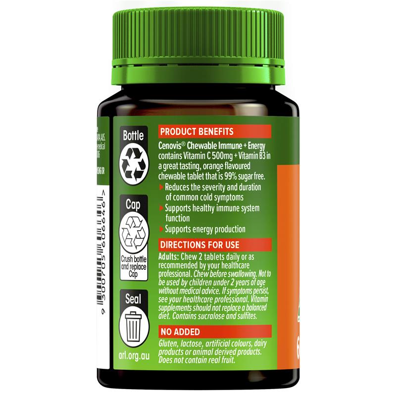 Cenovis Chewable Immunity &amp; Energy 60 Viên 