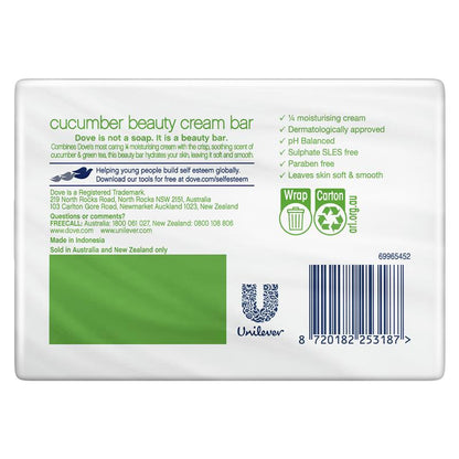 Dove Beauty Bar Cucumber 4 x 90g