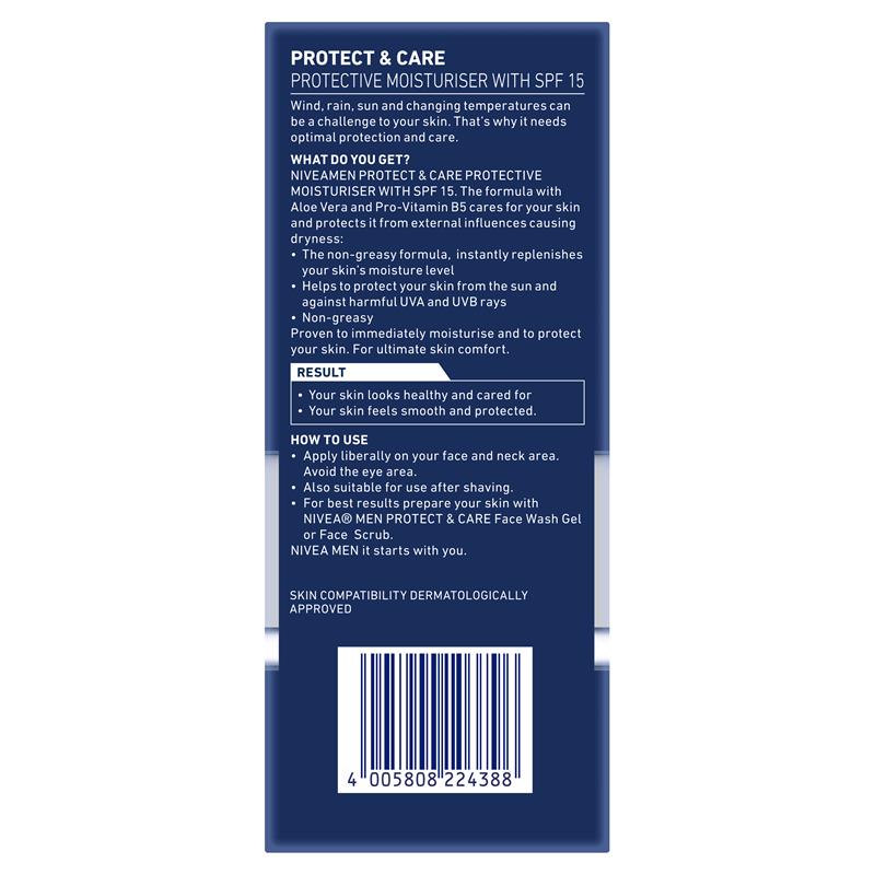 NIVEA MEN Protect & Care Face Moisturiser SPF15 75ml