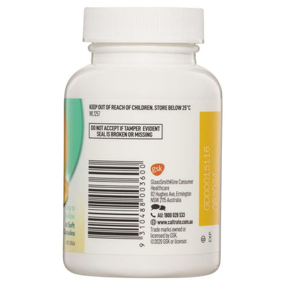 Caltrate Vitamin D 1000iu 60 Capsules Bottle