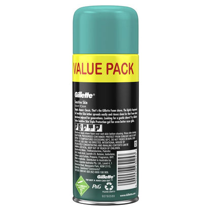 Bọt cạo râu Gillette dành cho da nhạy cảm Gói giá trị 333g 