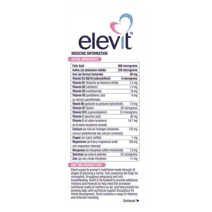 Elevit 孕前及孕期保健片 30 片