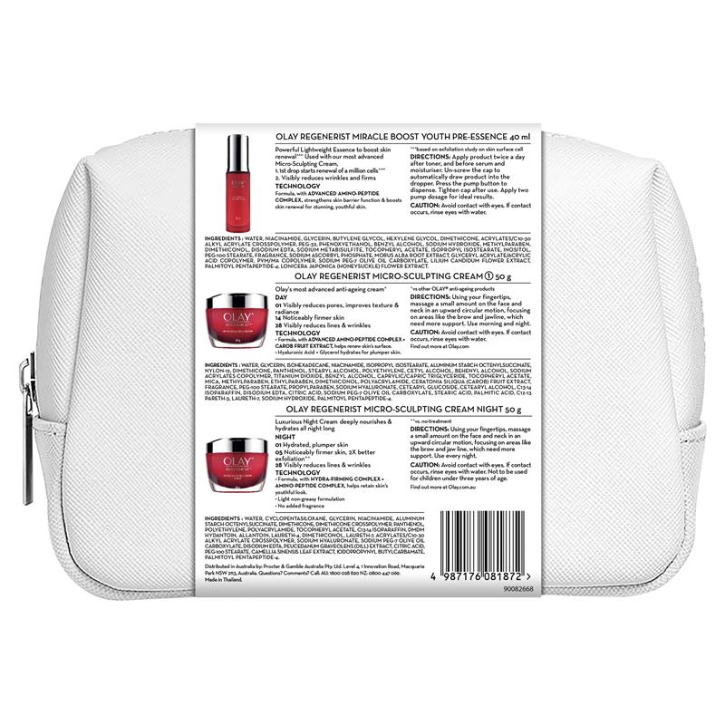 Olay Regenerist Micro-Sculpting Day Night & Miracle Youth Essence Gift Pack