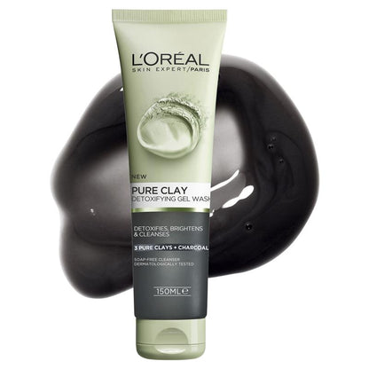 L'Oreal Paris Pure Clay Charcoal Detoxifying Gel Wash 150ml