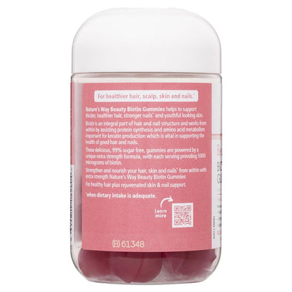 Nature's Way Beauty Biotin Gummies 40 Pastilles