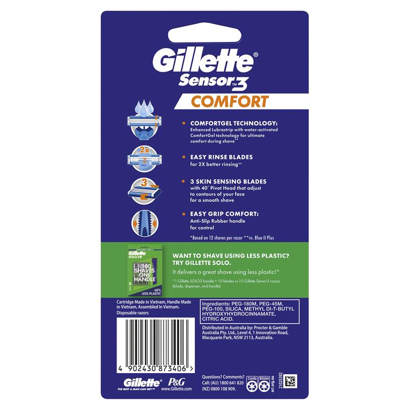 Gillette Sensor 3 dùng một lần cho nam, gói 4 