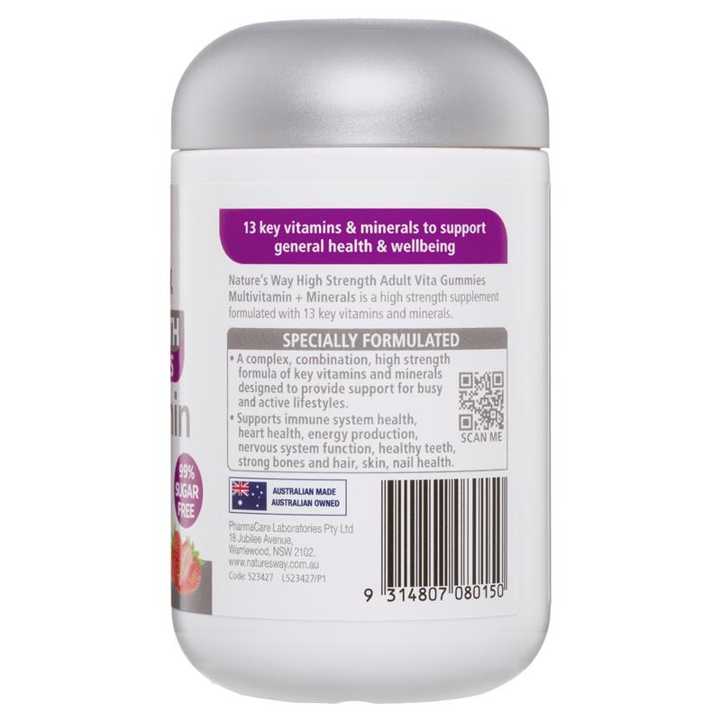 Kẹo dẻo bổ sung vitamin tổng hợp không đường Nature's Way Adult Vita Gummies 65 viên 