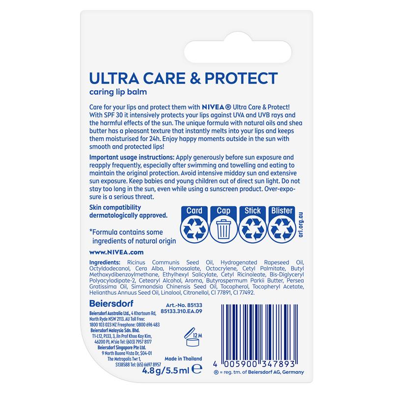 NIVEA Sun Protect Moisturising Lip Balm SPF30 4.8g
