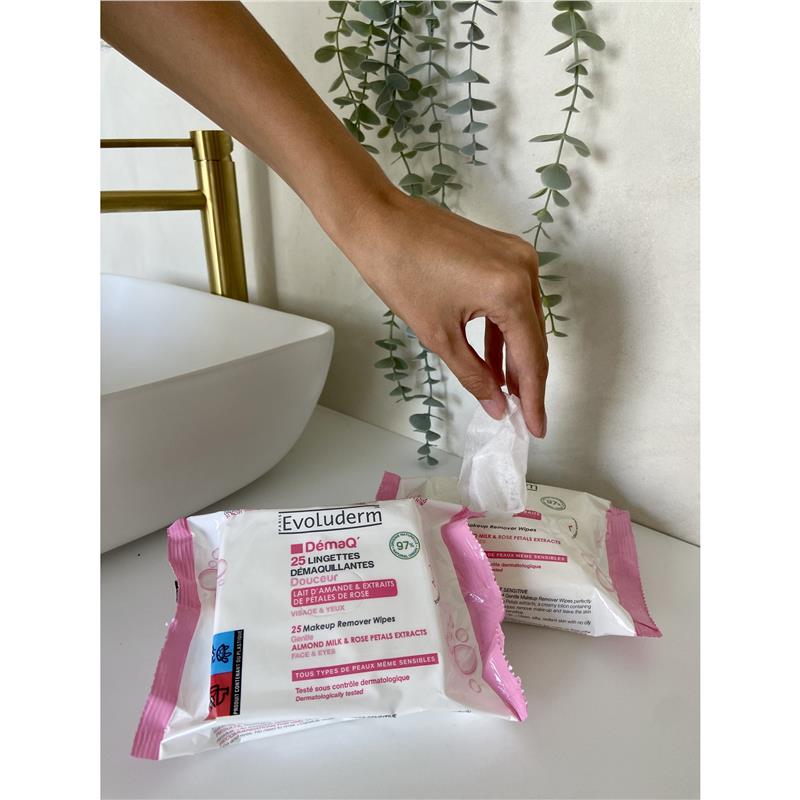 Evoluderm Demaq 温和清洁湿巾 25 片