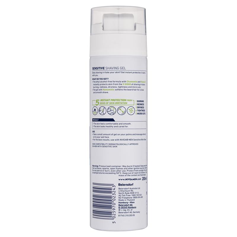 NIVEA MEN Sensitive Shaving Gel Instant Protection 200ml